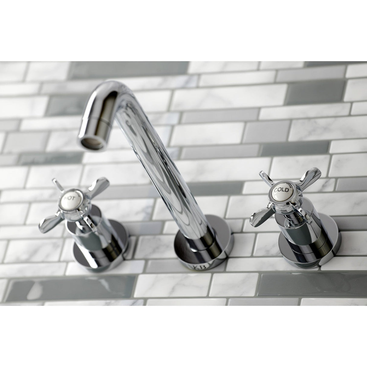 Essex KS8021BEX Two-Handle 3-Hole Wall Mount Roman Tub Faucet, Polished Chrome