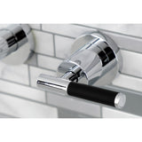 Kaiser KS8021CKL Two-Handle 3-Hole Wall Mount Roman Tub Faucet, Polished Chrome