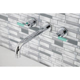 Kaiser KS8021CKL Two-Handle 3-Hole Wall Mount Roman Tub Faucet, Polished Chrome