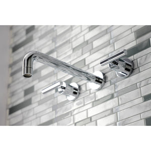 Manhattan KS8021CML Two-Handle 3-Hole Wall Mount Roman Tub Faucet, Polished Chrome