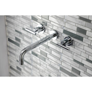 Manhattan KS8021CML Two-Handle 3-Hole Wall Mount Roman Tub Faucet, Polished Chrome