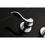 NuWave KS8021DFL Two-Handle 3-Hole Wall Mount Roman Tub Faucet, Polished Chrome