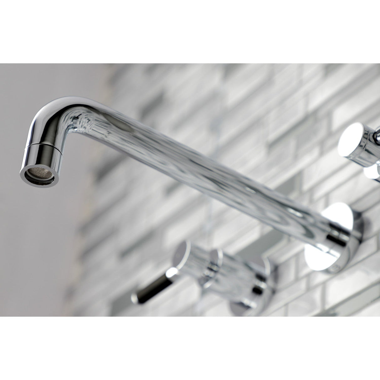 Kaiser KS8021DKL Two-Handle 3-Hole Wall Mount Roman Tub Faucet, Polished Chrome