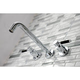 Kaiser KS8021DKL Two-Handle 3-Hole Wall Mount Roman Tub Faucet, Polished Chrome
