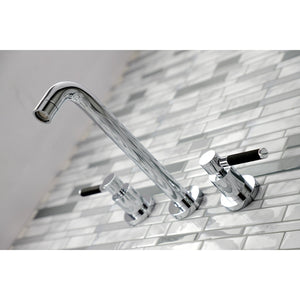 Kaiser KS8021DKL Two-Handle 3-Hole Wall Mount Roman Tub Faucet, Polished Chrome