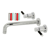 Kaiser KS8021DKL Two-Handle 3-Hole Wall Mount Roman Tub Faucet, Polished Chrome