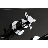 Concord KS8021DX Two-Handle 3-Hole Wall Mount Roman Tub Faucet, Polished Chrome