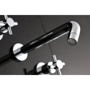 Concord KS8021DX Two-Handle 3-Hole Wall Mount Roman Tub Faucet, Polished Chrome