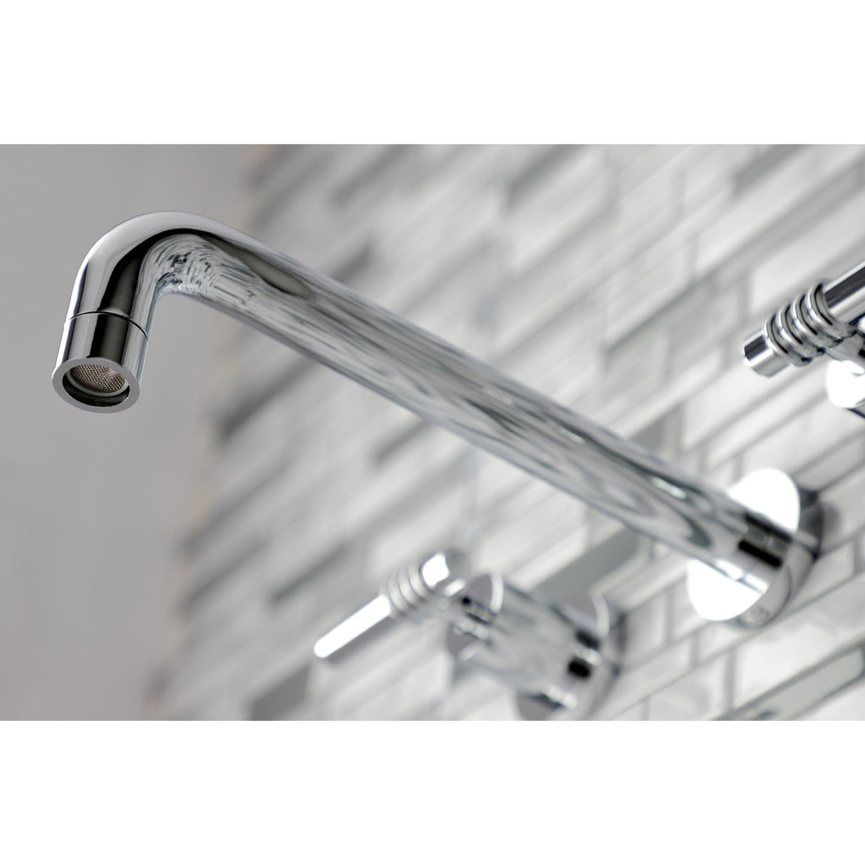 Milano KS8021ML Two-Handle 3-Hole Wall Mount Roman Tub Faucet, Polished Chrome