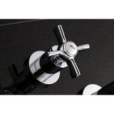 Millennium KS8021ZX Two-Handle 3-Hole Wall Mount Roman Tub Faucet, Polished Chrome