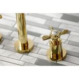 Essex KS8022BEX Two-Handle 3-Hole Wall Mount Roman Tub Faucet, Polished Brass