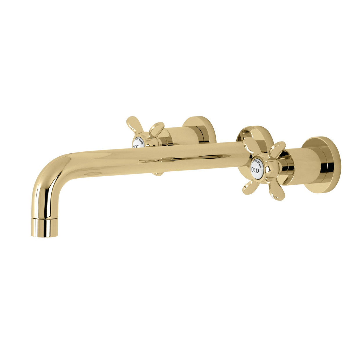 Essex KS8022BEX Two-Handle 3-Hole Wall Mount Roman Tub Faucet, Polished Brass