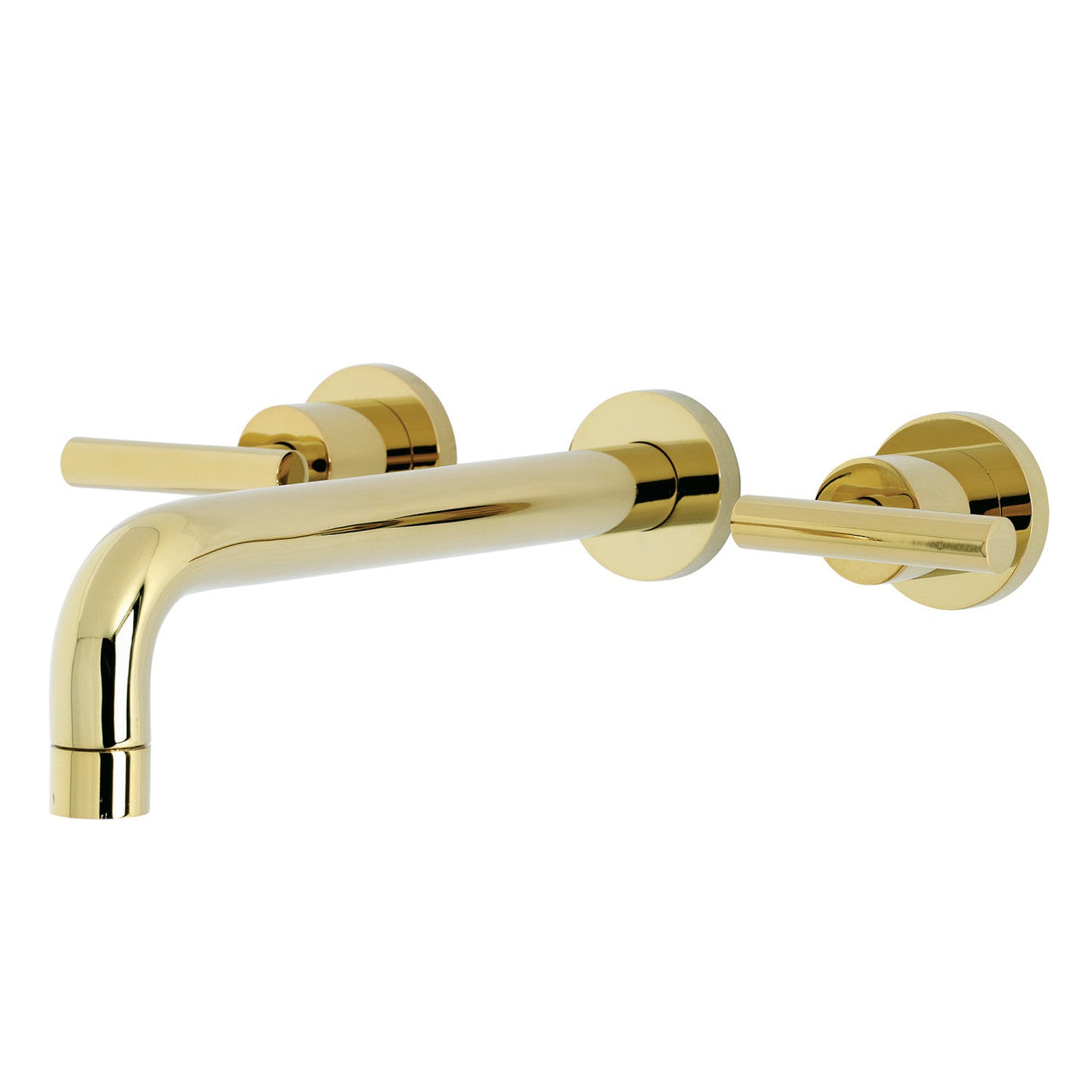 Manhattan KS8022CML Two-Handle 3-Hole Wall Mount Roman Tub Faucet, Polished Brass