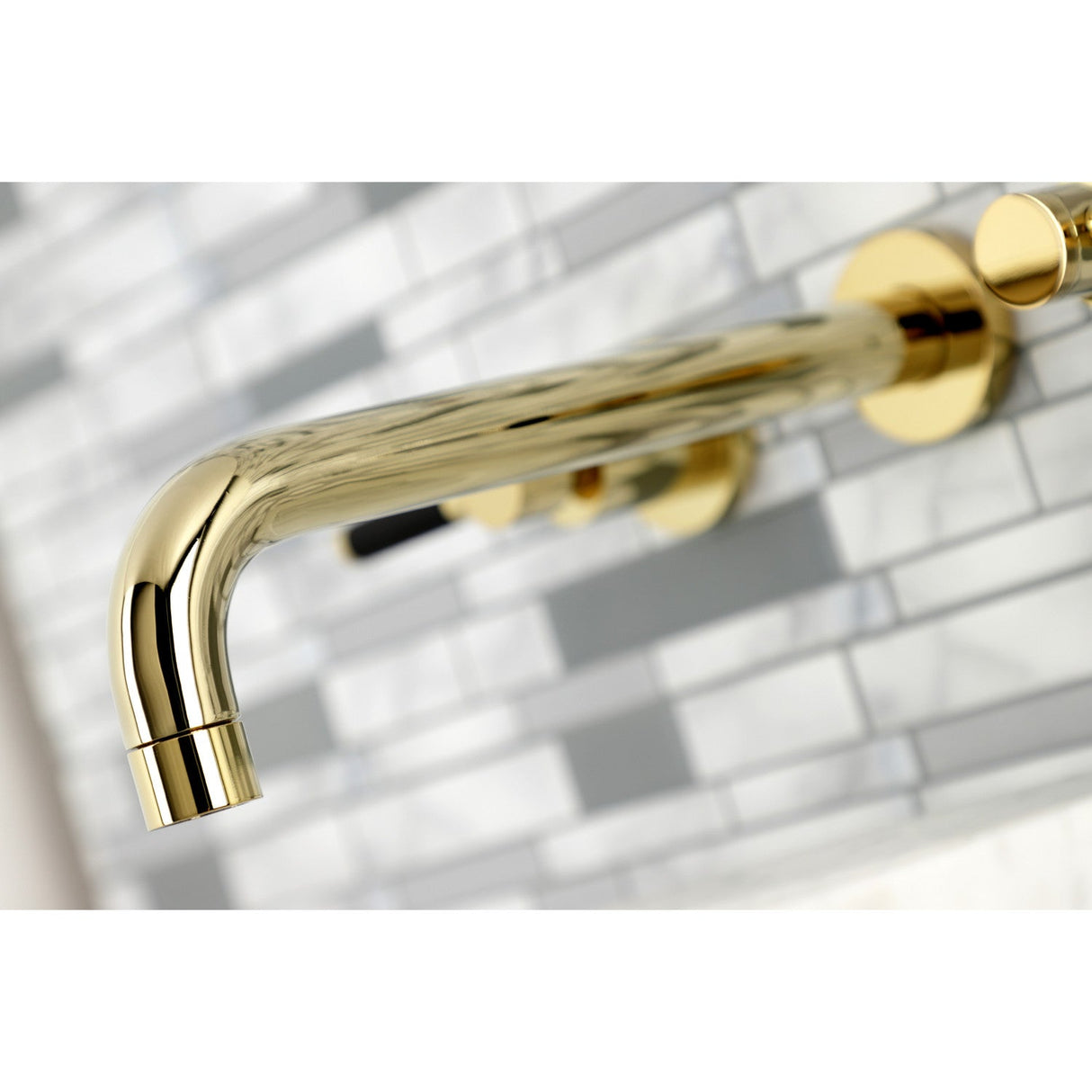 Kaiser KS8022DKL Two-Handle 3-Hole Wall Mount Roman Tub Faucet, Polished Brass