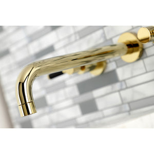 Kaiser KS8022DKL Two-Handle 3-Hole Wall Mount Roman Tub Faucet, Polished Brass