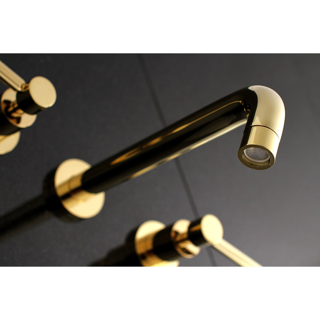 Concord KS8022DL Two-Handle 3-Hole Wall Mount Roman Tub Faucet, Polished Brass