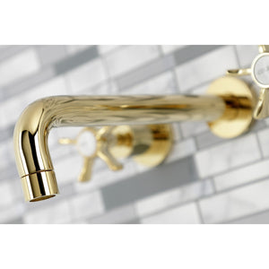 Hamilton KS8022NX Two-Handle 3-Hole Wall Mount Roman Tub Faucet, Polished Brass