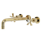 Hamilton KS8022NX Two-Handle 3-Hole Wall Mount Roman Tub Faucet, Polished Brass