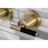Kaiser KS8023CKL Two-Handle 3-Hole Wall Mount Roman Tub Faucet, Antique Brass