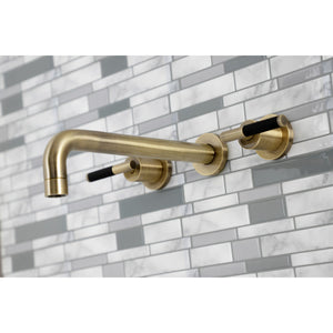 Kaiser KS8023CKL Two-Handle 3-Hole Wall Mount Roman Tub Faucet, Antique Brass