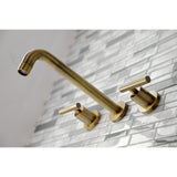 Manhattan KS8023CML Two-Handle 3-Hole Wall Mount Roman Tub Faucet, Antique Brass