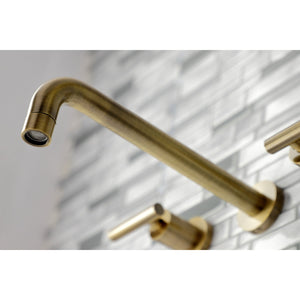 Manhattan KS8023CML Two-Handle 3-Hole Wall Mount Roman Tub Faucet, Antique Brass
