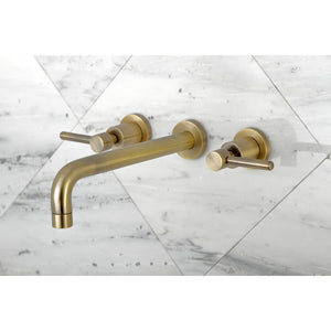 Concord KS8023DL Two-Handle 3-Hole Wall Mount Roman Tub Faucet, Antique Brass