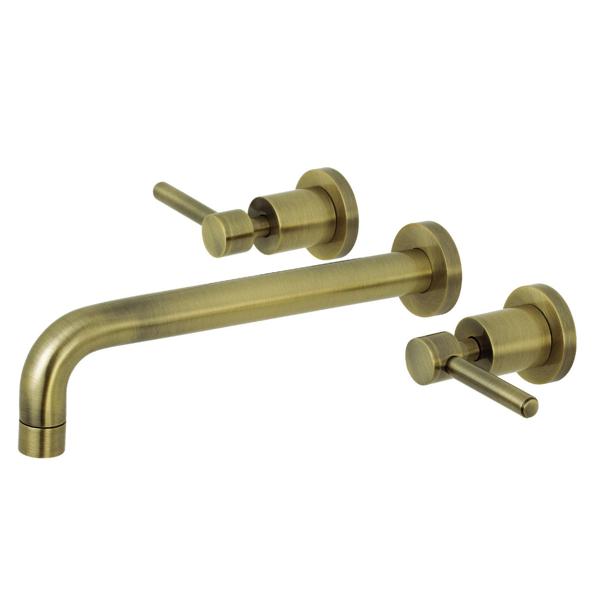 Concord KS8023DL Two-Handle 3-Hole Wall Mount Roman Tub Faucet, Antique Brass