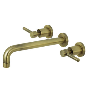 Concord KS8023DL Two-Handle 3-Hole Wall Mount Roman Tub Faucet, Antique Brass
