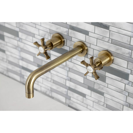 Hamilton KS8023NX Two-Handle 3-Hole Wall Mount Roman Tub Faucet, Antique Brass