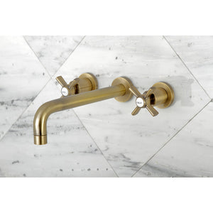 Millennium KS8023ZX Two-Handle 3-Hole Wall Mount Roman Tub Faucet, Antique Brass