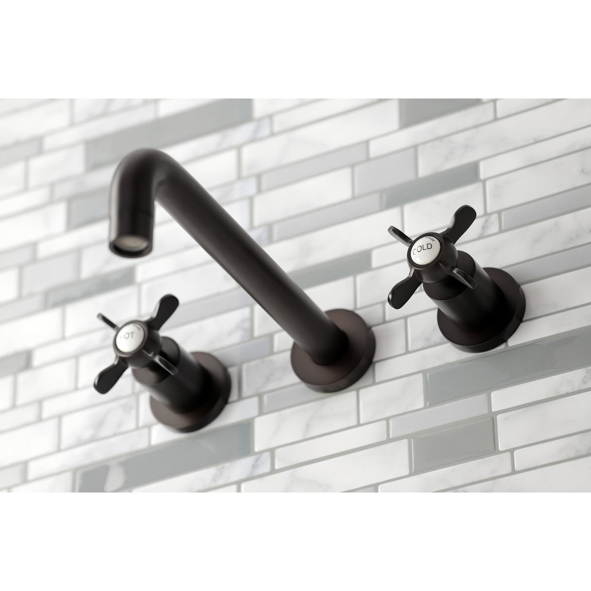 Essex KS8025BEX Two-Handle 3-Hole Wall Mount Roman Tub Faucet, Oil Rubbed Bronze