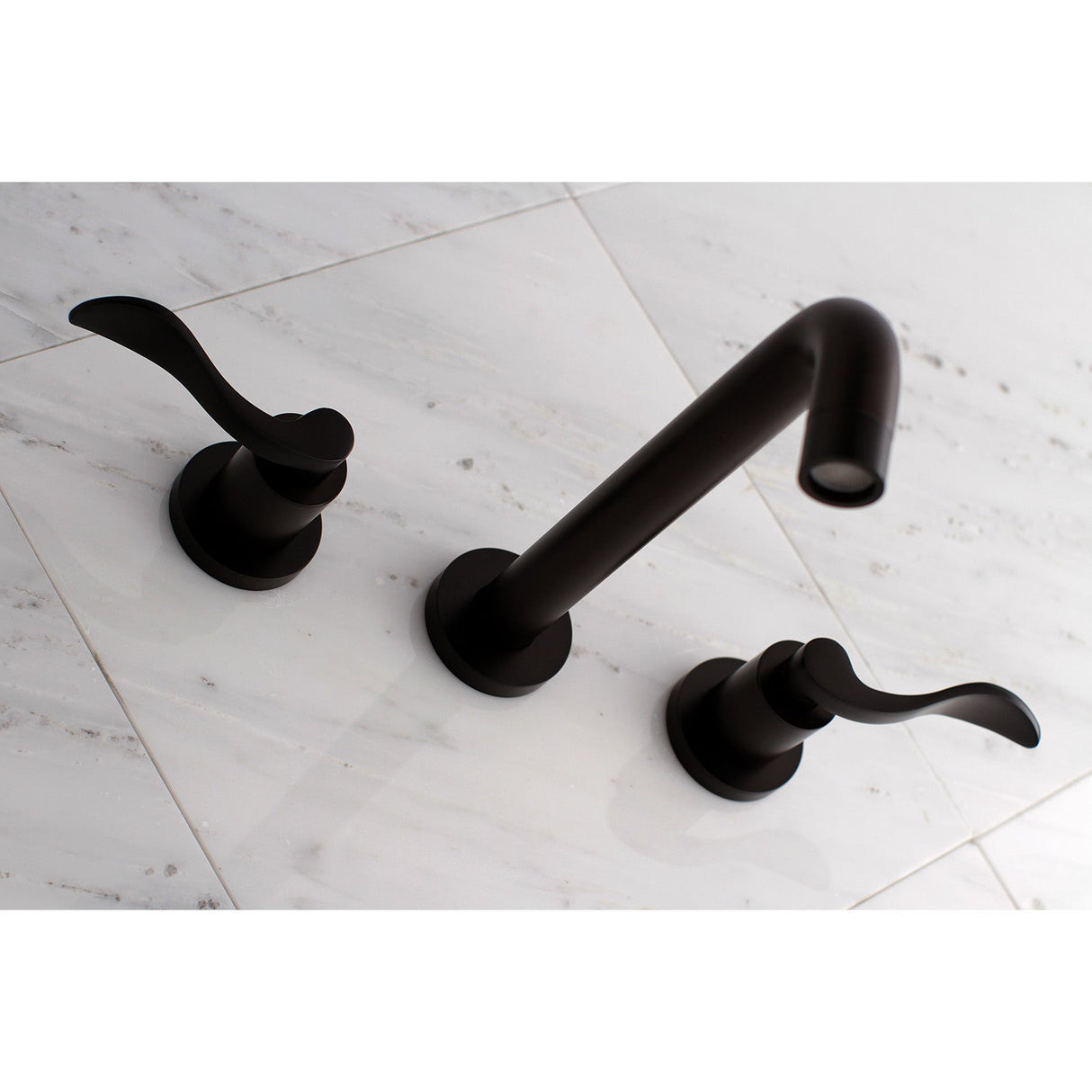 NuWave KS8025DFL Two-Handle 3-Hole Wall Mount Roman Tub Faucet, Oil Rubbed Bronze