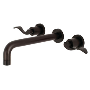 NuWave KS8025DFL Two-Handle 3-Hole Wall Mount Roman Tub Faucet, Oil Rubbed Bronze