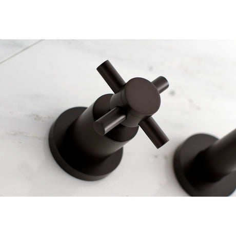 Concord KS8025DX Two-Handle 3-Hole Wall Mount Roman Tub Faucet, Oil Rubbed Bronze