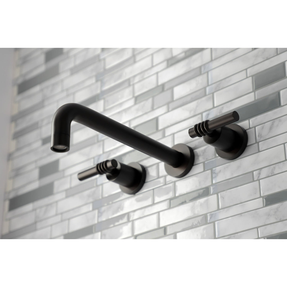 Milano KS8025ML Two-Handle 3-Hole Wall Mount Roman Tub Faucet, Oil Rubbed Bronze