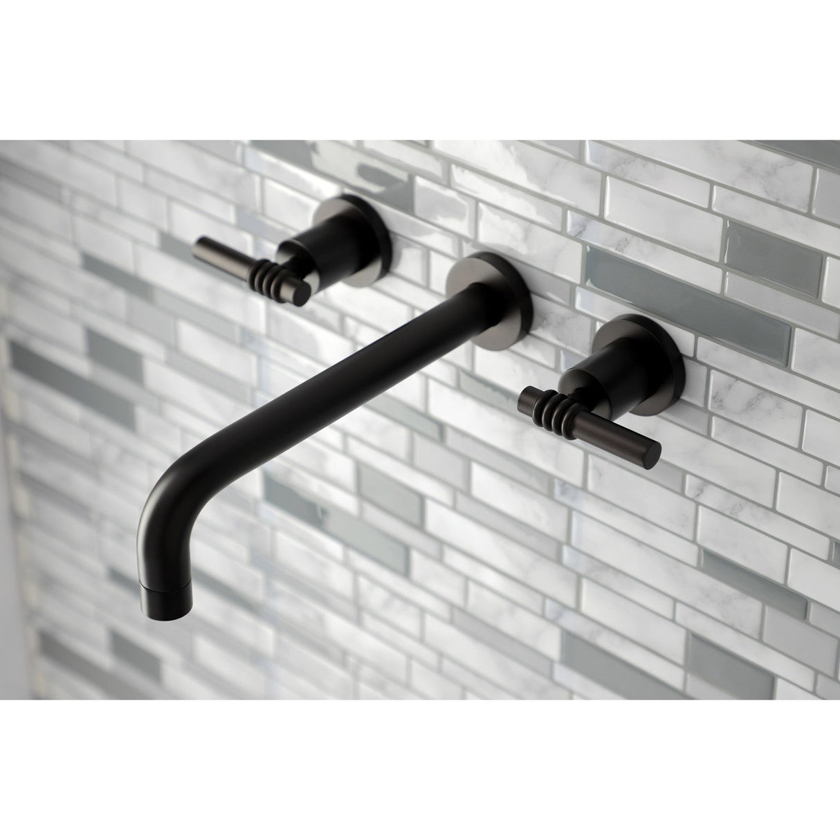 Milano KS8025ML Two-Handle 3-Hole Wall Mount Roman Tub Faucet, Oil Rubbed Bronze