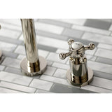 Metropolitan KS8026BX Two-Handle 3-Hole Wall Mount Roman Tub Faucet, Polished Nickel