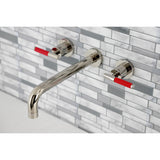 Kaiser KS8026CKL Two-Handle 3-Hole Wall Mount Roman Tub Faucet, Polished Nickel