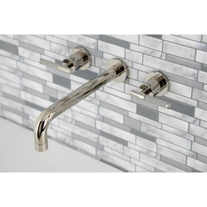 Kaiser KS8026CKL Two-Handle 3-Hole Wall Mount Roman Tub Faucet, Polished Nickel