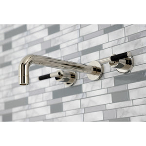 Kaiser KS8026CKL Two-Handle 3-Hole Wall Mount Roman Tub Faucet, Polished Nickel