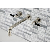 Kaiser KS8026CKL Two-Handle 3-Hole Wall Mount Roman Tub Faucet, Polished Nickel