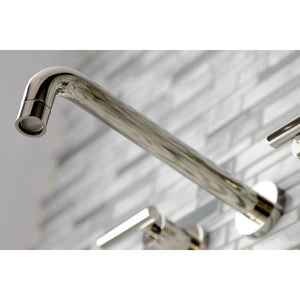 Manhattan KS8026CML Two-Handle 3-Hole Wall Mount Roman Tub Faucet, Polished Nickel
