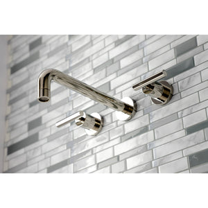 Manhattan KS8026CML Two-Handle 3-Hole Wall Mount Roman Tub Faucet, Polished Nickel