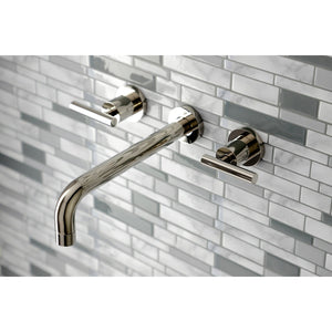 Manhattan KS8026CML Two-Handle 3-Hole Wall Mount Roman Tub Faucet, Polished Nickel