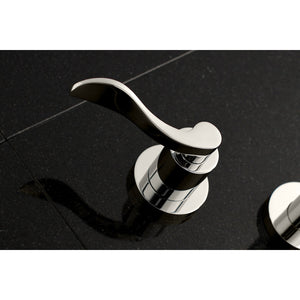 NuWave KS8026DFL Two-Handle 3-Hole Wall Mount Roman Tub Faucet, Polished Nickel