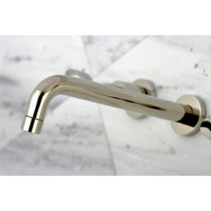 NuWave KS8026DFL Two-Handle 3-Hole Wall Mount Roman Tub Faucet, Polished Nickel
