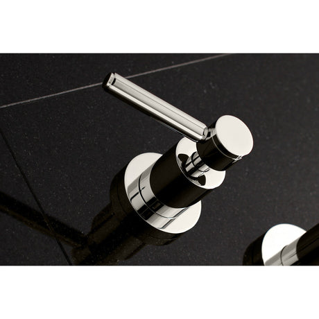 Concord KS8026DL Two-Handle 3-Hole Wall Mount Roman Tub Faucet, Polished Nickel