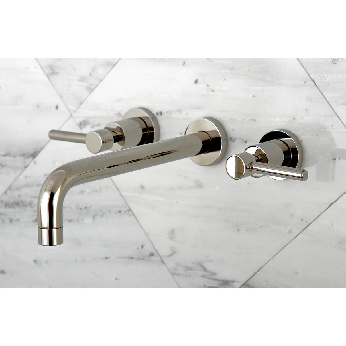 Concord KS8026DL Two-Handle 3-Hole Wall Mount Roman Tub Faucet, Polished Nickel