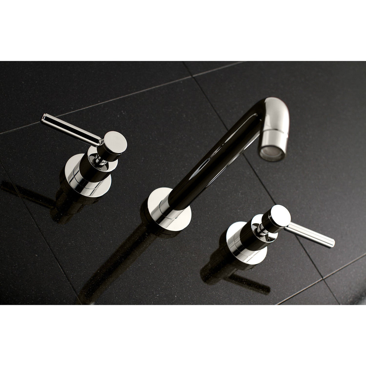 Concord KS8026DL Two-Handle 3-Hole Wall Mount Roman Tub Faucet, Polished Nickel